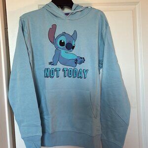 NWOT Stitch Not Today graphic hoodie sweatshirt with kangaroo pocket Size S